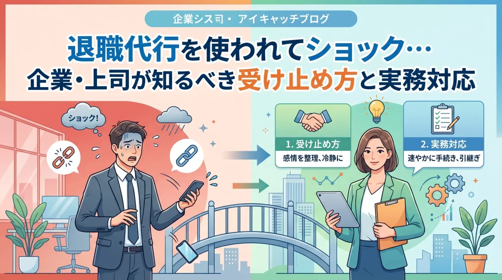 退職代行を使われてショック…企業・上司が知るべき受け止め方と実務対応