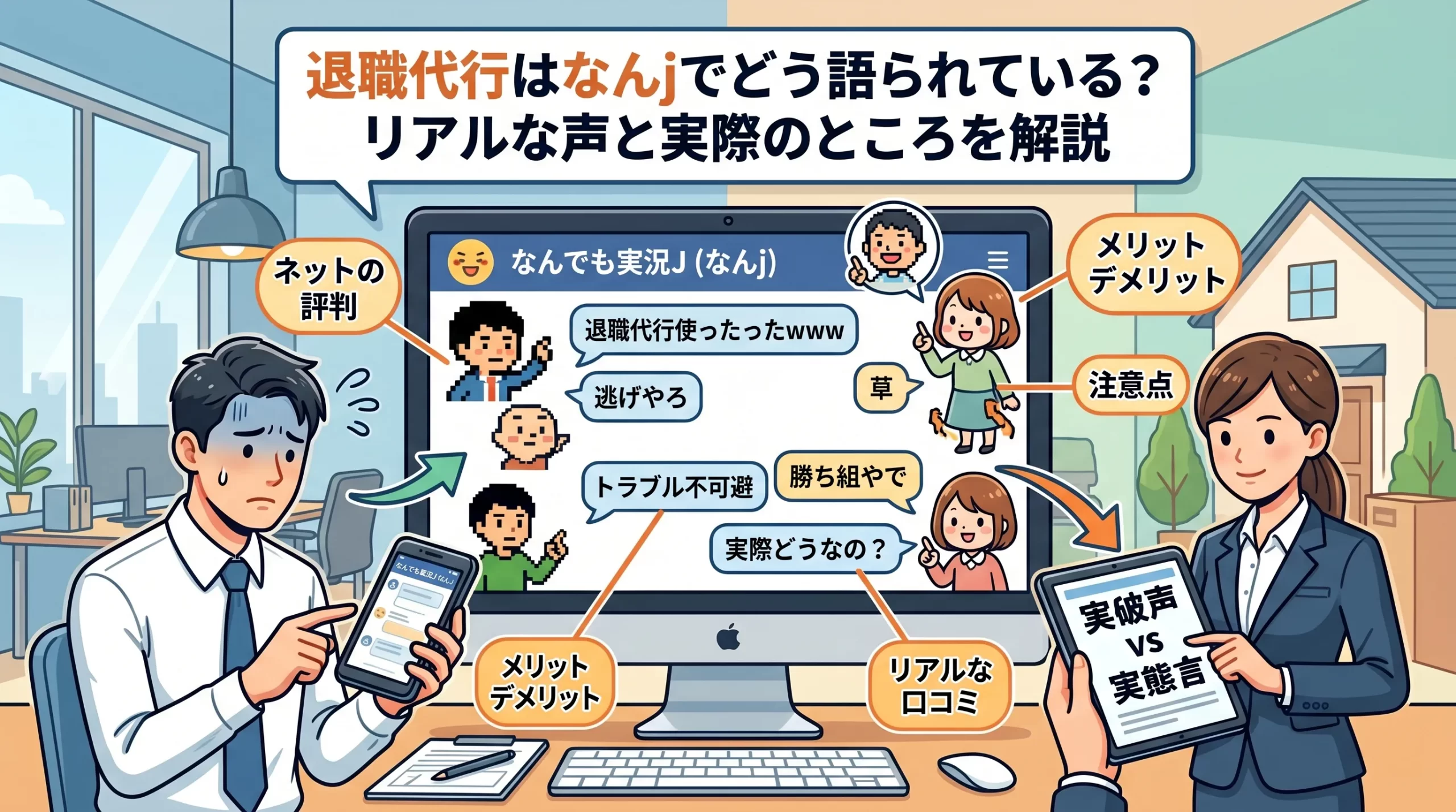退職代行はなんjでどう語られている？リアルな声と実際のところを解説